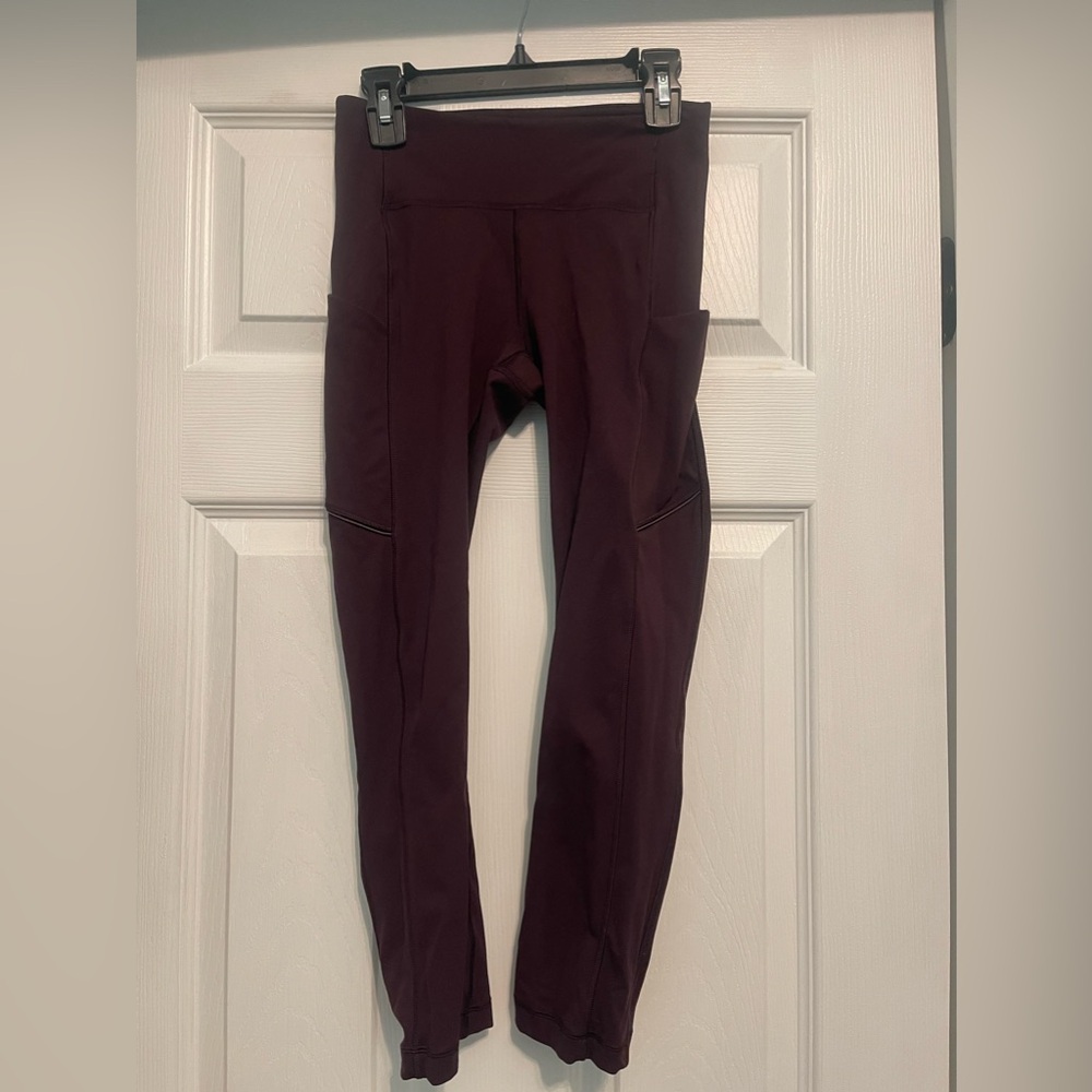 Lululemon cropped leggings, dark purple, size 2